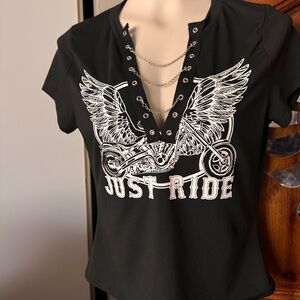 Maurices Black Winged Graphic Tee
